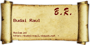 Budai Raul névjegykártya