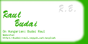 raul budai business card